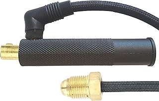 SÜA - Dinse 10-25 Plug, 3/8''-24 Cable Conection, with 18'' gas hose and - 5/8''-18 RH nut for 9 and 17 Series TIG Torches - Model: LDTS-917F