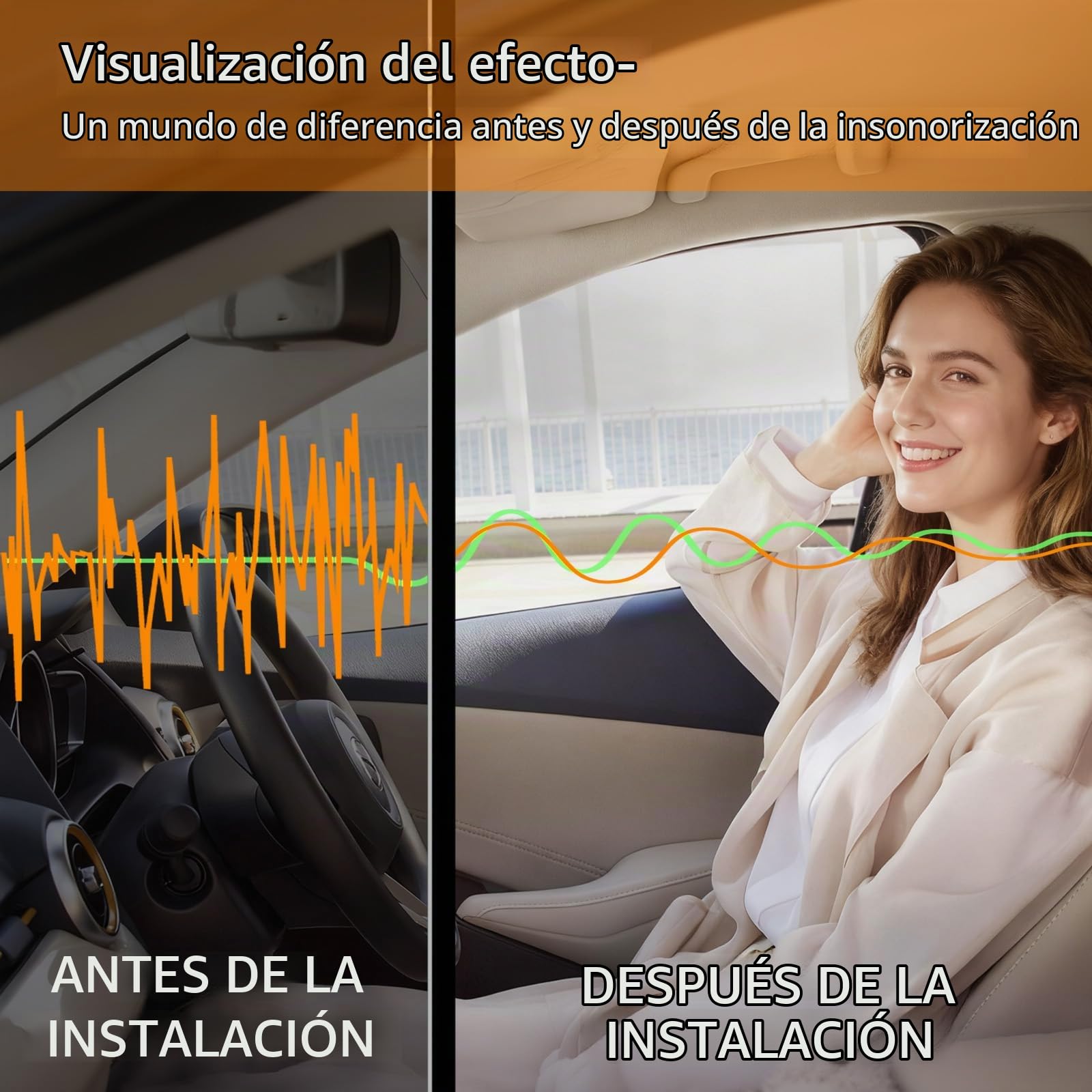 QILIMA Placas de insonorización para coche de 3,3 m², alfombrilla de butilo