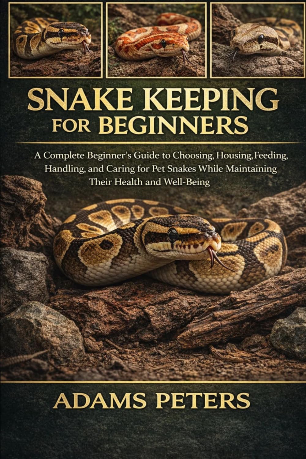 SNAKE KEEPING FOR BEGINNERS: A Complete Beginner’s Guide to Choosing, Housing, Feeding, Handling, and Caring for Pet Snakes While Maintaining Their Health and Well-Being
