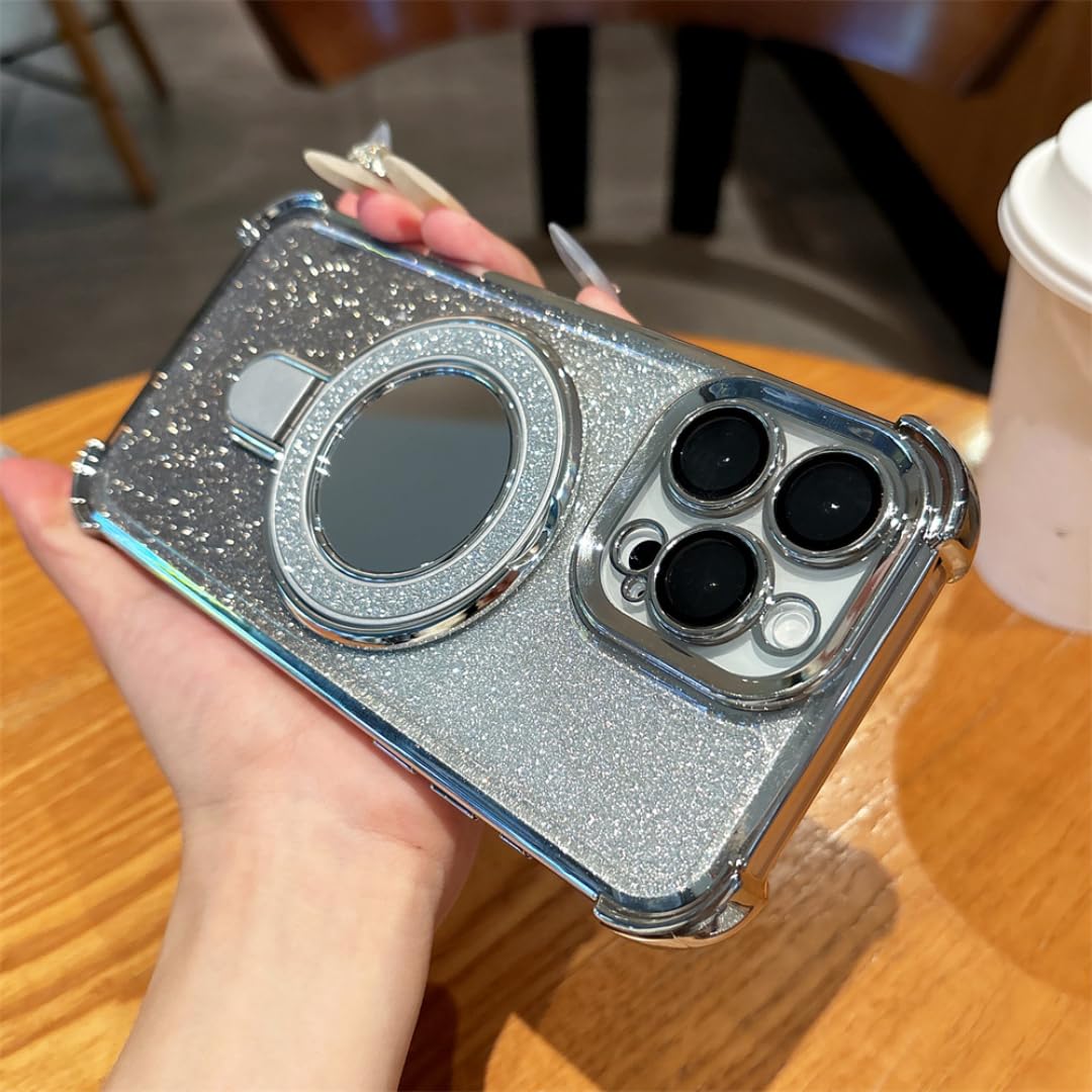 Coque antichoc iPhone 13 argent à support pour visionner les mains libres - 8