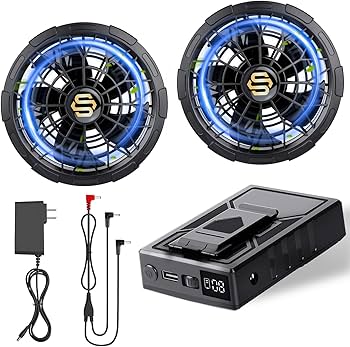 Amazon.co.jp: 空調服 ファンバッテリーセット 空調作業服 【100段階の