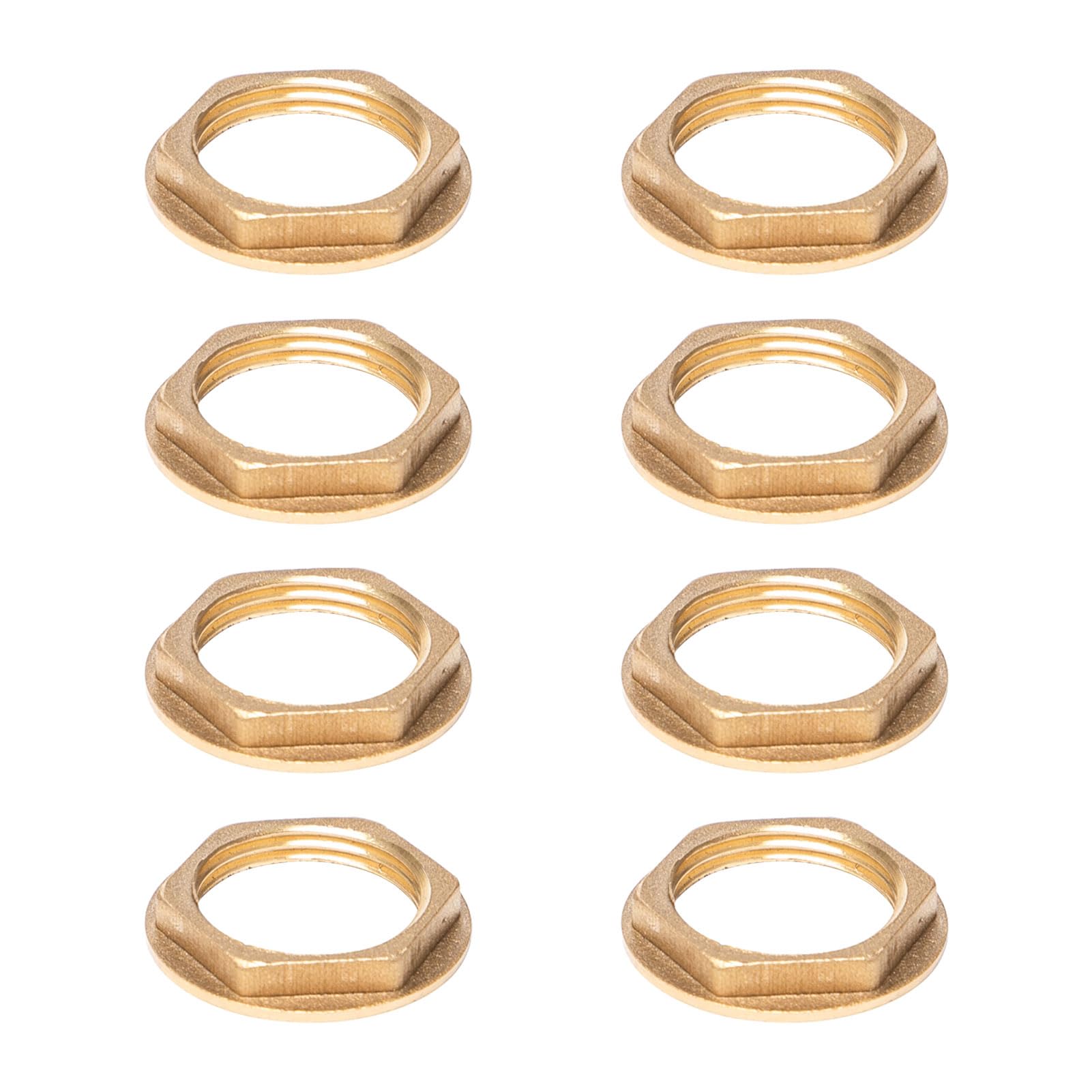 8 Piezas Contratuerca Laton Hexagonal Tuercas de Bloqueo de Latón Hembra 3/4 de Pulgada Tuercas Laton de Brida para Grifos de Lavabo de Baño, Accesorios de Fontanería, Accesorios de Hardware