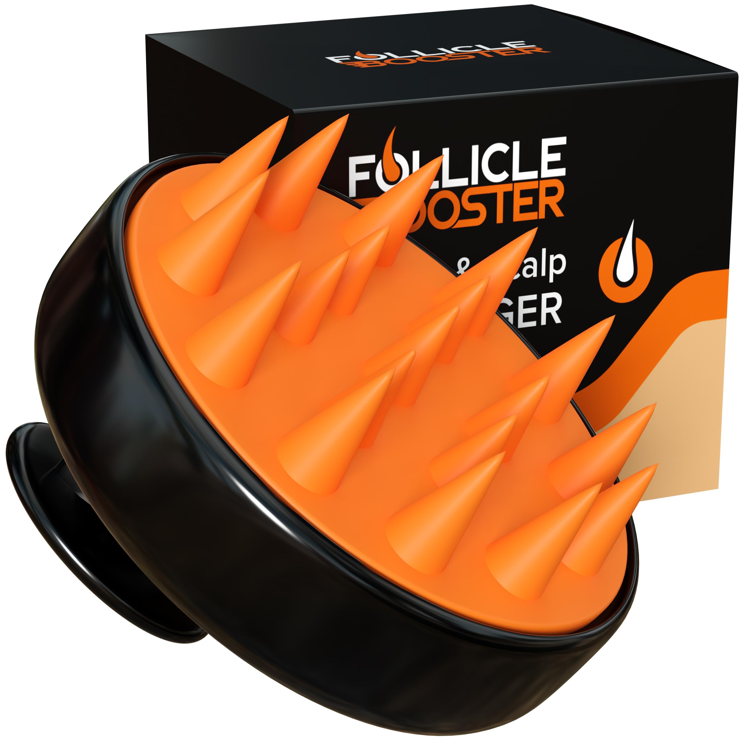 Scalp and Beard Manual Massager - Silicone Hair Scrubber, Cleansing Care Brush - Ergonomic Exfoliator for Dandruff Removal That Promotes Healthy Hair Growth