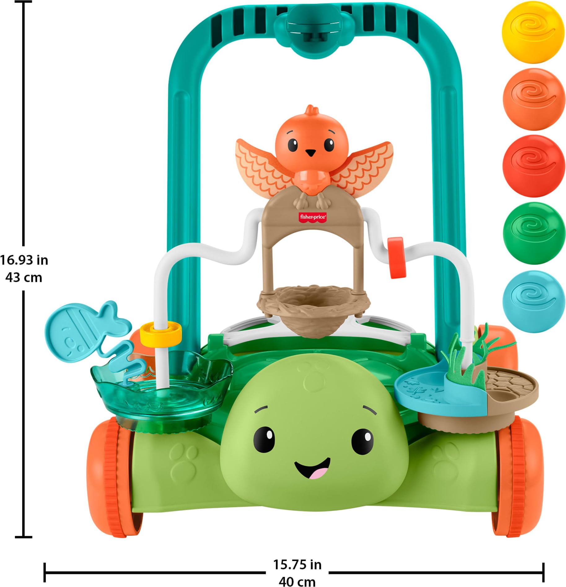 Fisher-Price Baby-Ringe, Schildkröte, erste Schritte, 6 m
