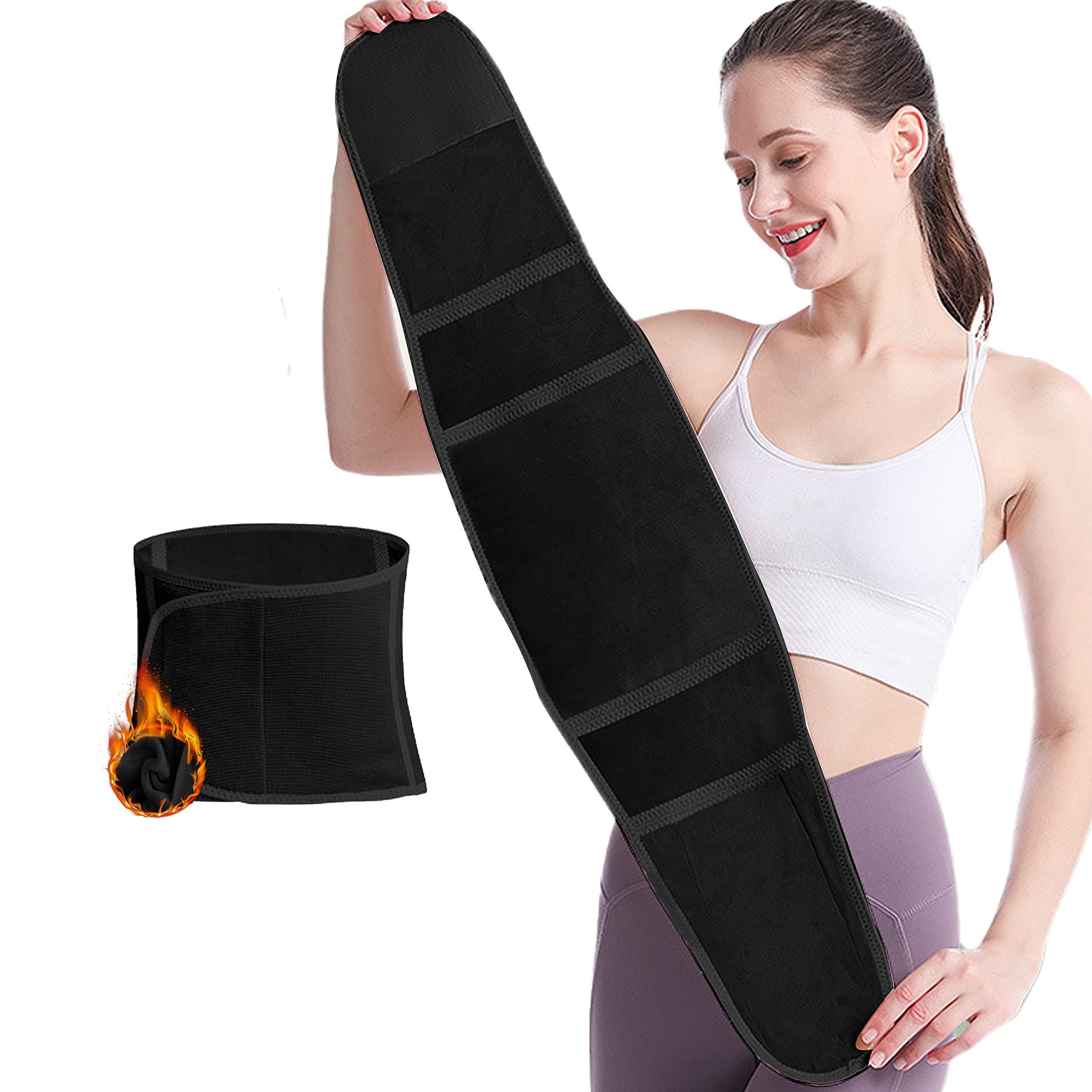 Post Accouchement Ceinture Réglable Ventre Plat/Ceinture Lombaire/Ceinture Post Grossesse Gaine/Ceinture Elastique Abdominale, Pour Femme Enceinte ( Noir, L Serviette Post Accouchement