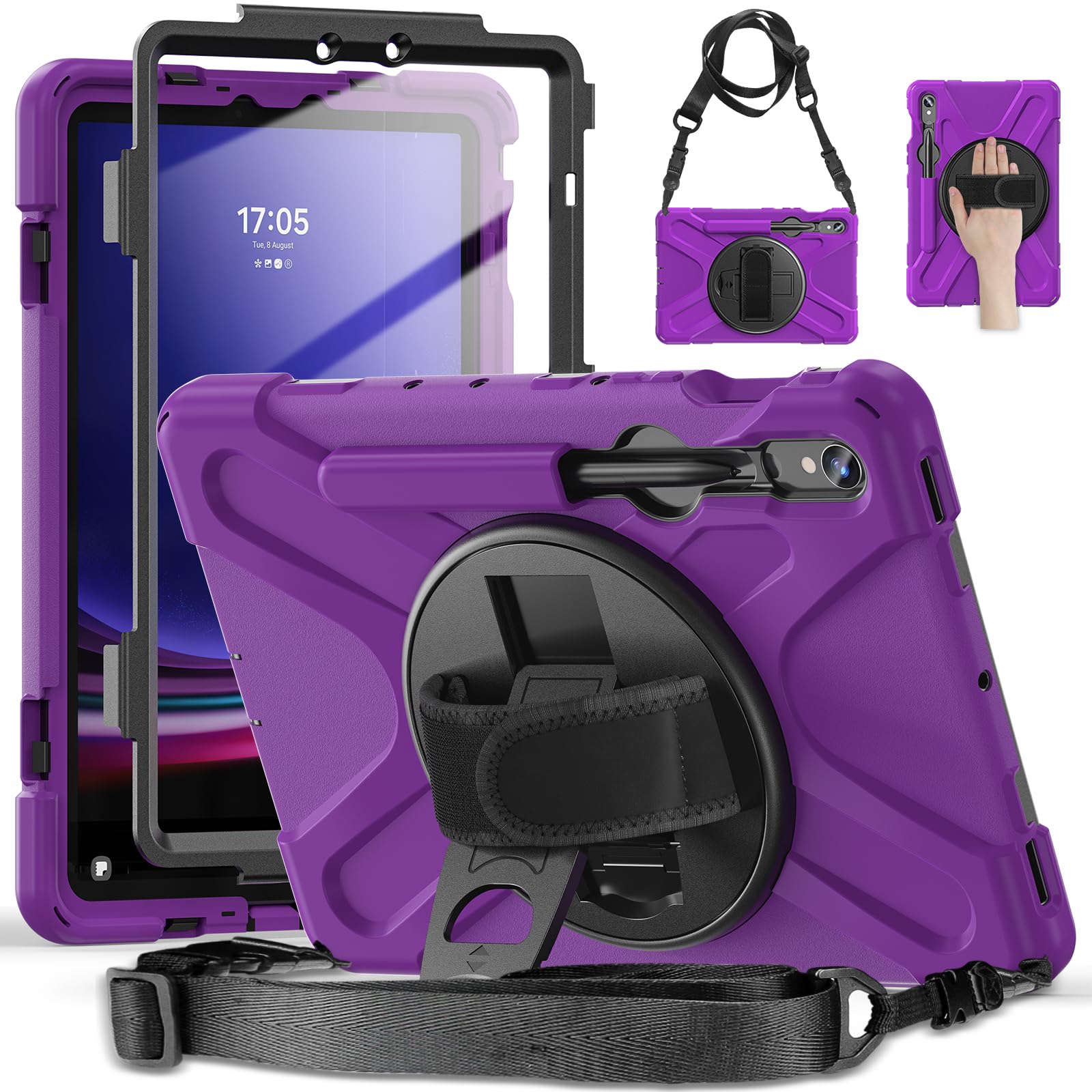 Funda Samsung Galaxy Tab S10 FE con soporte antichoque y asa 8