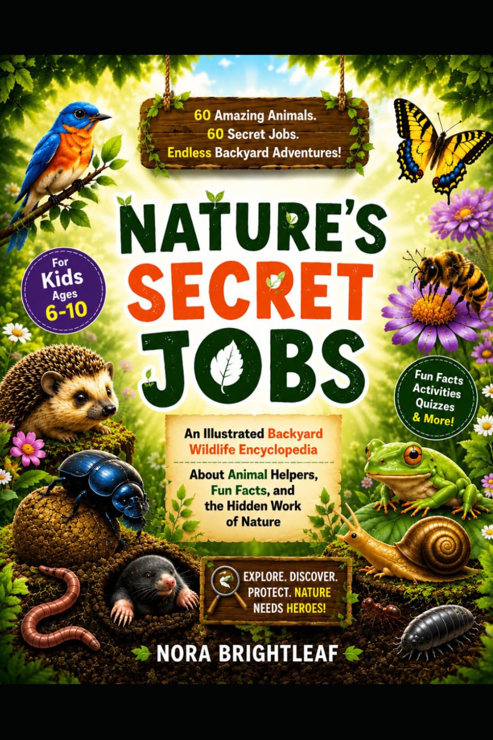 Nature’s Secret Jobs for Kids Ages 6–10: An Illustrated Backyard Wildlife Encyclopedia About Animal Helpers, Fun Facts, and the Hidden Work of Nature