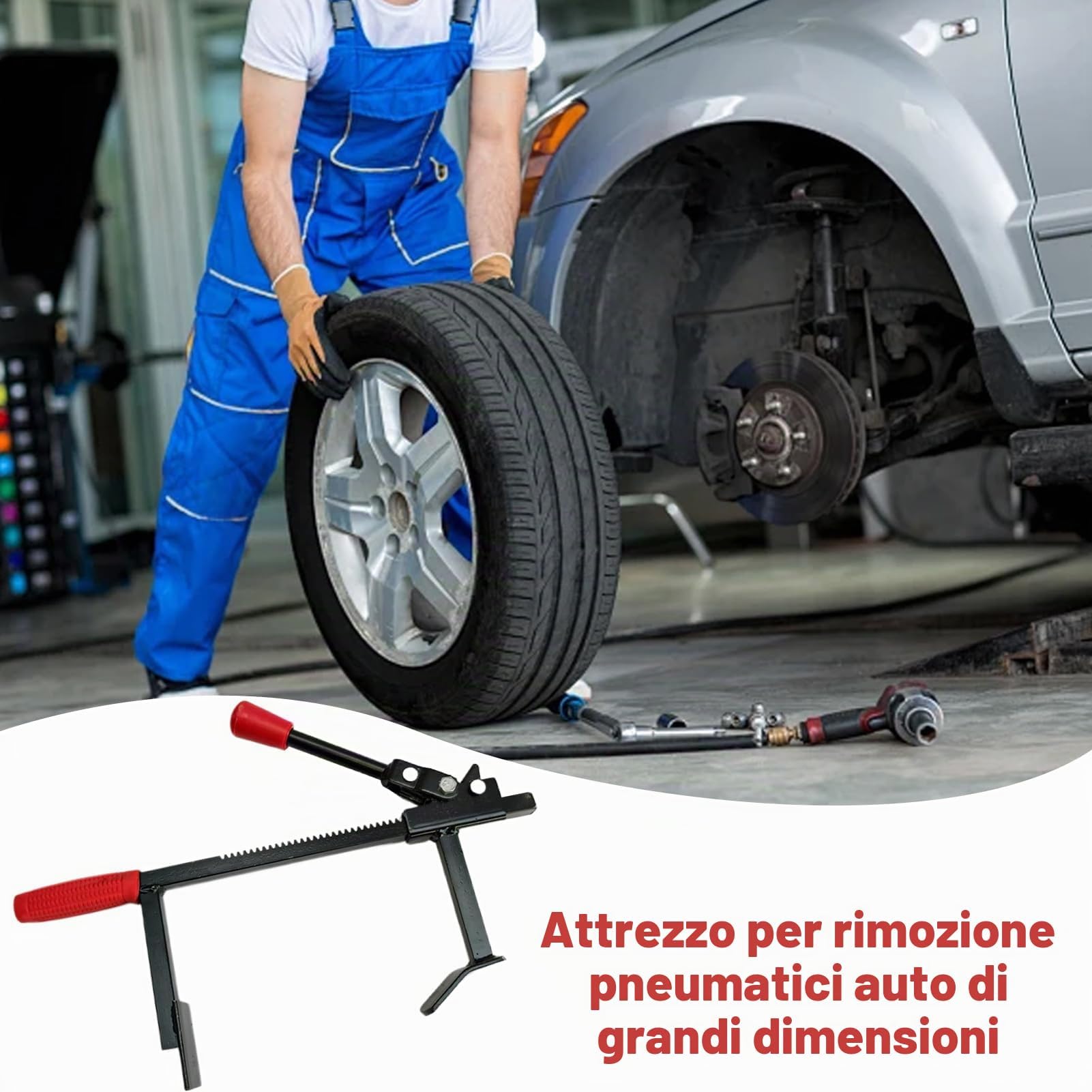 Smontagomme per moto, strumento di montaggio per pneumatici portatile, strumento di montaggio manuale per smontagomme per moto, auto, camion