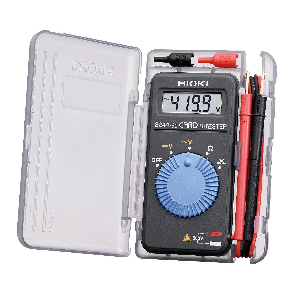 Hioki 3244-60 Card HiTester and Digital Multimeter, 41.99 Megaohms Resistance,