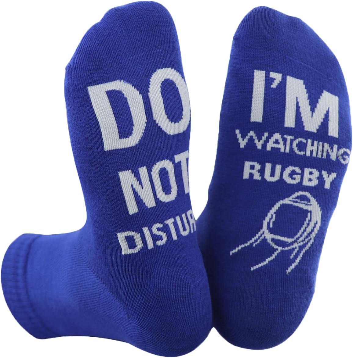 Himozoo Grappige Sokken, 'Do Not Disturb I'm Watching Football' Geborduurd, Kousvullers voor Mannen Vrouwen, Kerst Verjaardag Vaders Cadeaus, Novelty Cadeau Sokken voor Echtgenoot Vriend, One size