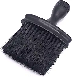 Espanador Pincel Preto de Madeira Para Remover Tirar Pelos de Cabelo Para Barbeiro e Salão de Cabeleireiro
