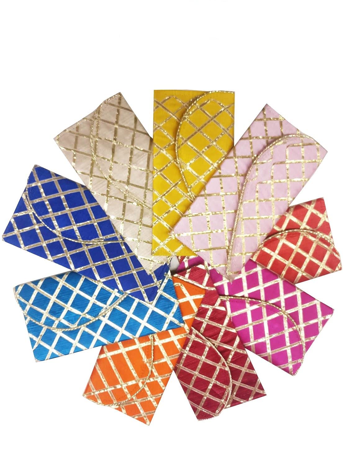 GoldGiftIdeas Silk Embellished Shagun Purse for Ladies, Return Gifts for Baby Shower, Cash Envelope for Women, Potli Bags for Gifts, Potli Clutch for Party (Set of 10) (B09J3LTD92) Amazon Price History, Amazon Price Tracker