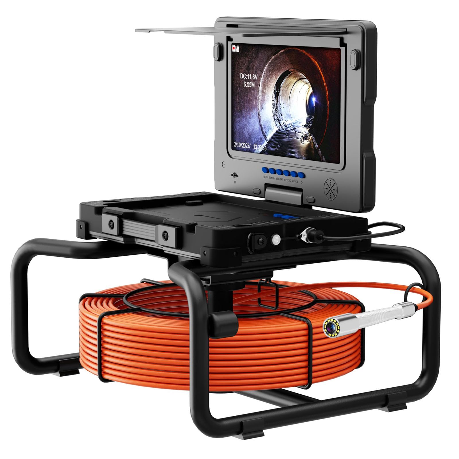 9-calowa Kamera Dvr Do Kanalizacji, Kamery Do Rur Kanalizacyjnych Z Funkcją Samopoziomowania, Kamera Inspekcyjna Z Wężem Hydraulicznym 512 Hz Z 12 Diodami Led, Kamera Inspekcyjna (Size:30M/262FT)
