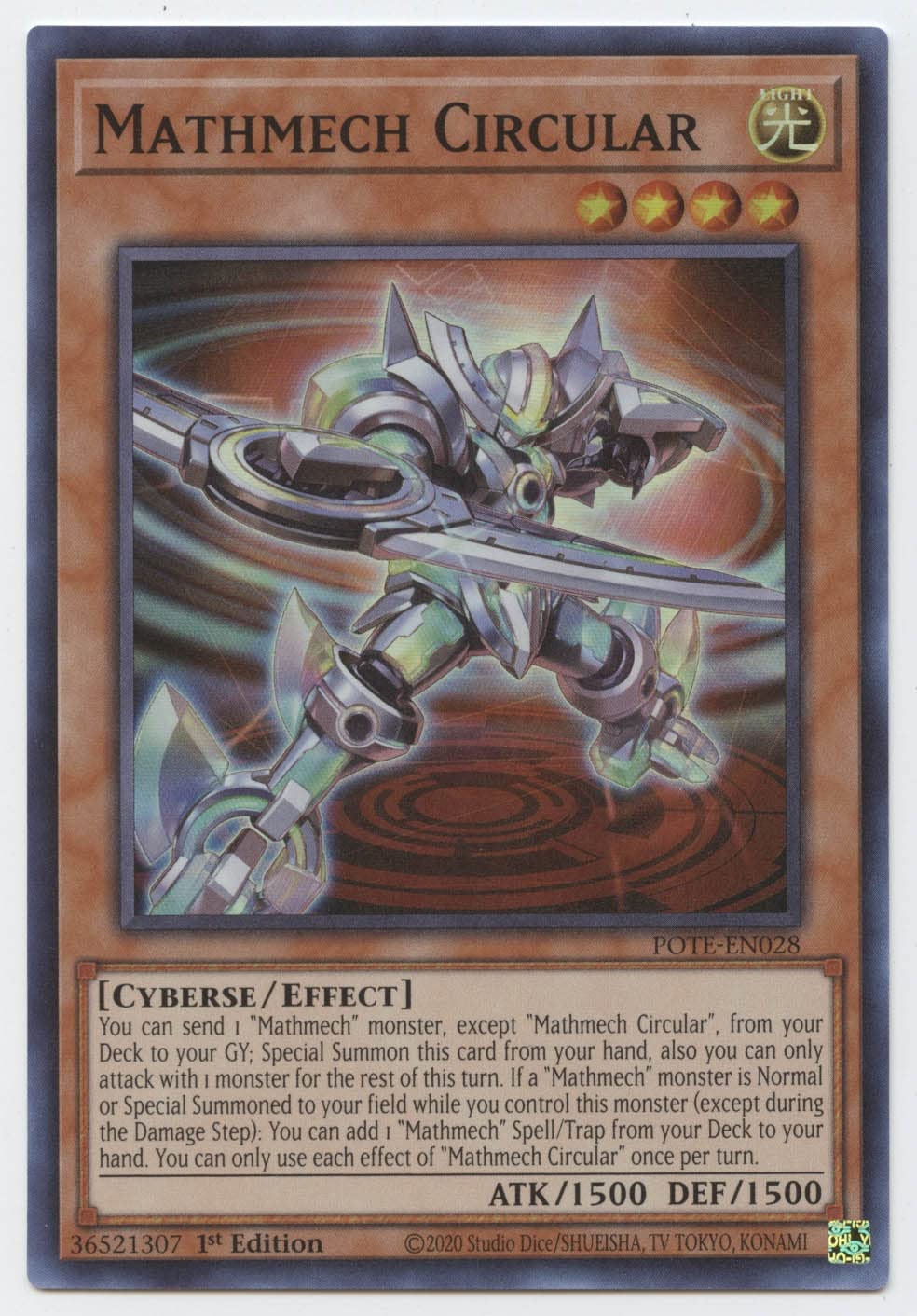 Amazon.com: Yu-Gi-Oh! Mathmech Circular - POTE-EN028 - Super Rare
