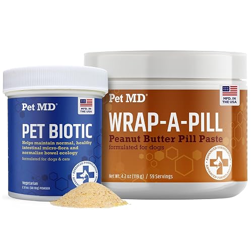 Pet MD Biotic Probiotic Powder & Wrap A Pill Peanut