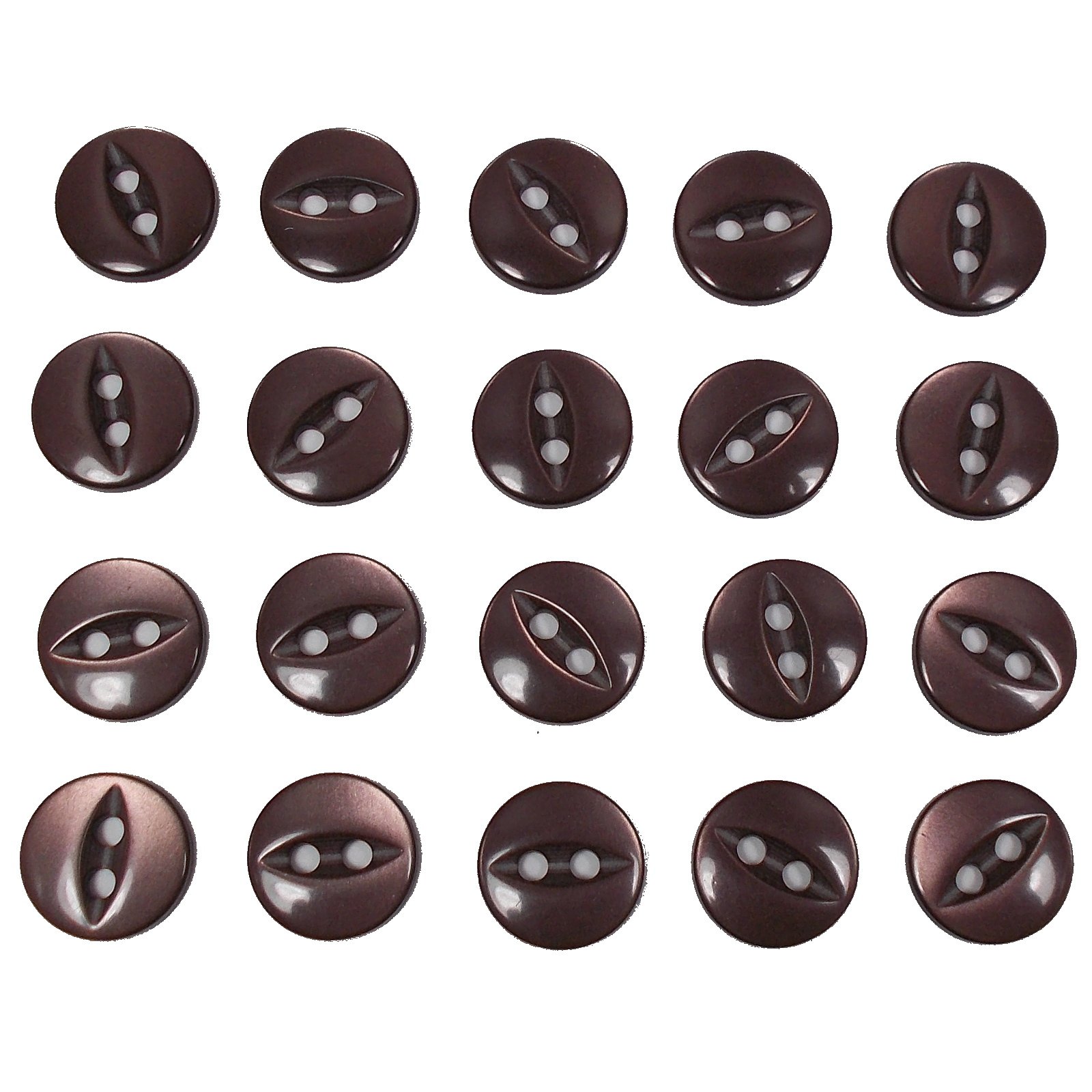 Fisheye Basic Buttons 11mm (Brown, 20)