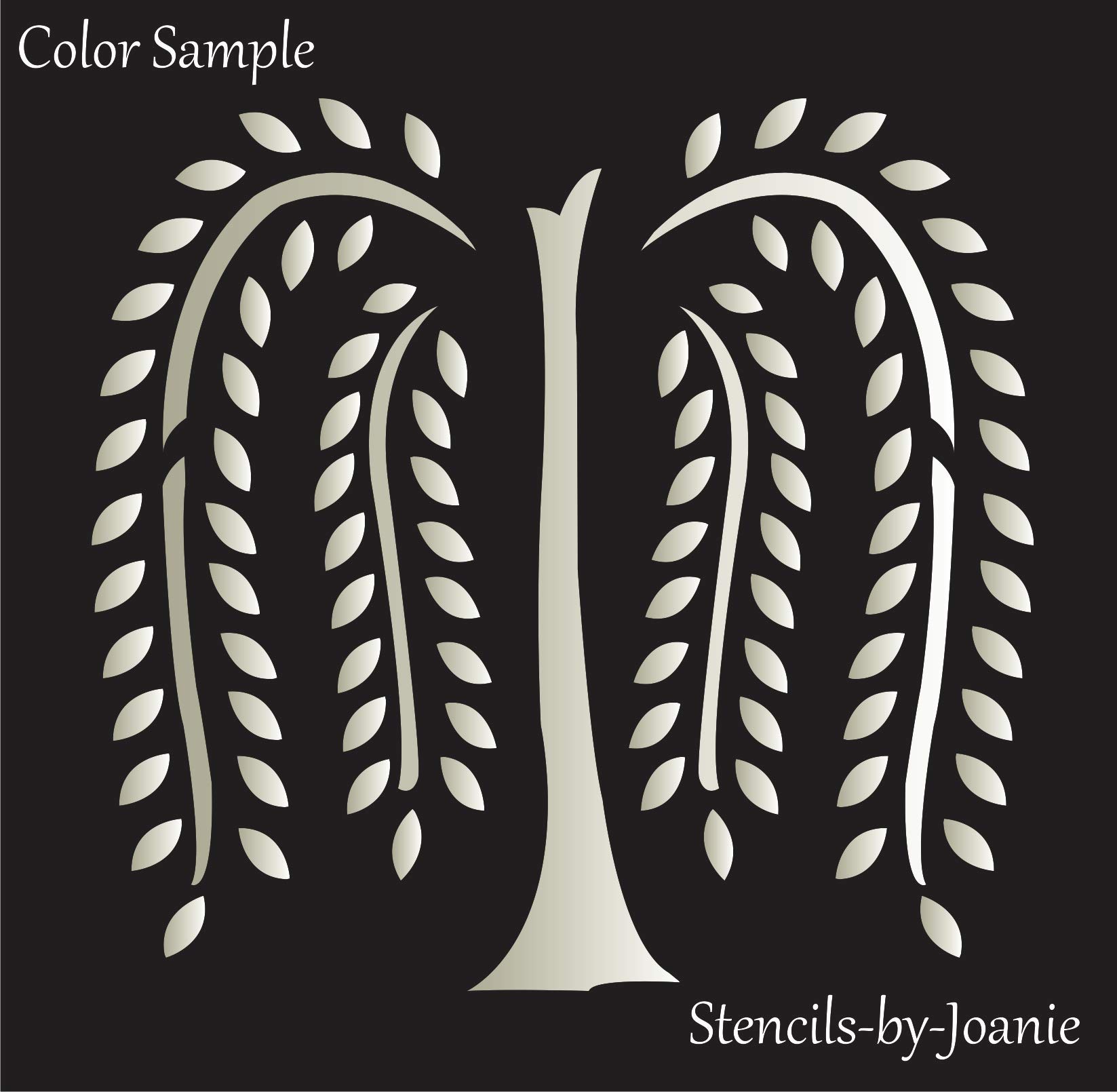Buy Stencils by Joanie 8" Tall Country Primitive Willow Tree Stencil