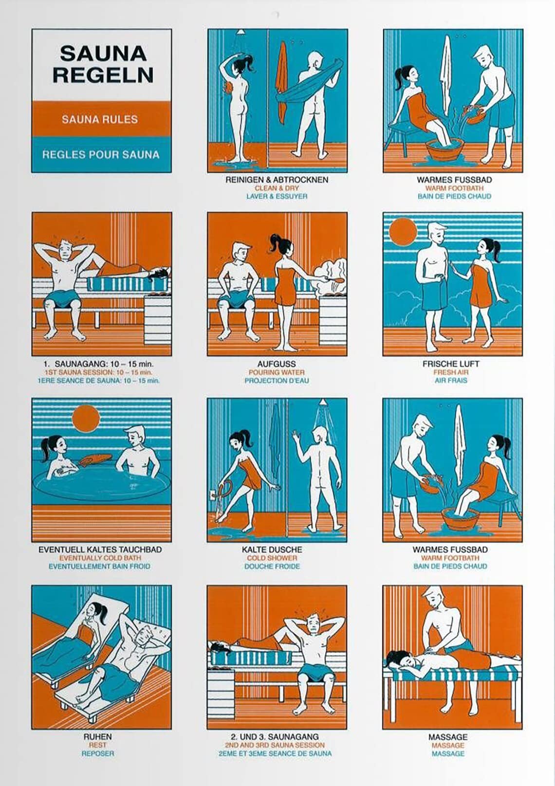 Saunify Lot de 5 seaux de sauna en pin avec insert en PVC, seau avec louche, sablier, thermo-hygromètre