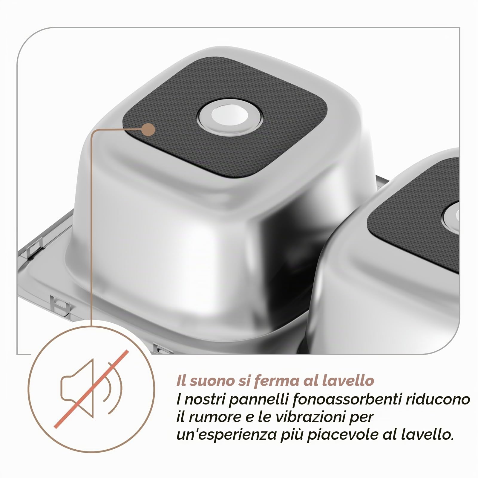 Lavello Cucina 1 Vasca con Set di Drenaggio, Lavabo Cucina con 2 Fori, Acciaio Inox (Acciaio inossidabile, 80 * 50)