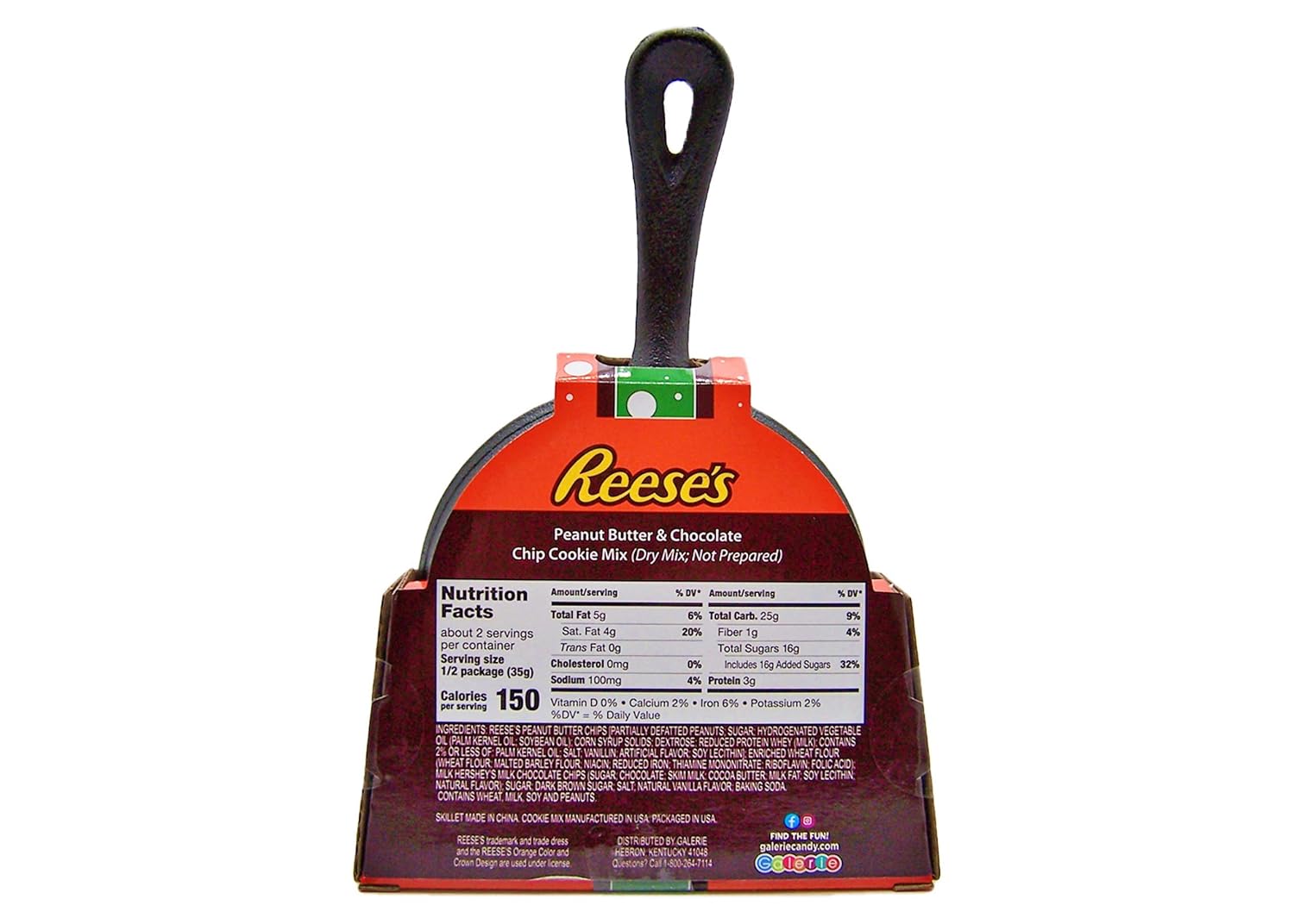 Reese's Cookie Cast Iron Skillet with Cookie Baking Mix, 5 Inch