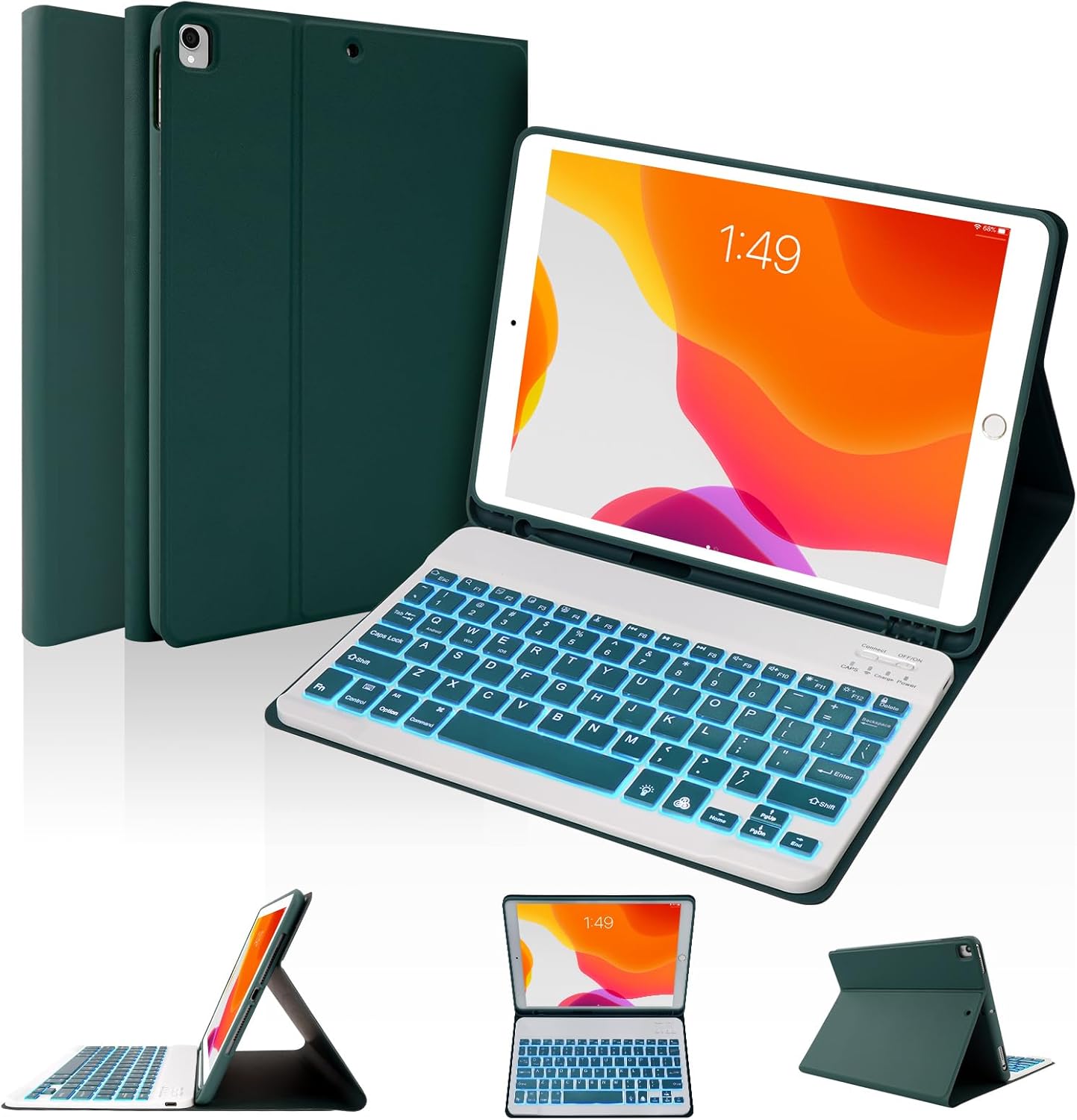 SOPPY iPad 9th/8th/7th Generation Case with Keyboard, 7