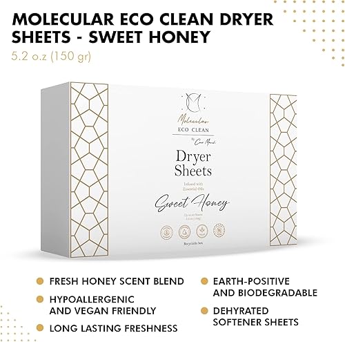 Miniatura 4 de Hojas de secado Eco Clean de larga duración, hipoalergénicas, totalmente naturales, 80 cargas, deshidratadas, sin líquido, biodegradables, por Cocó