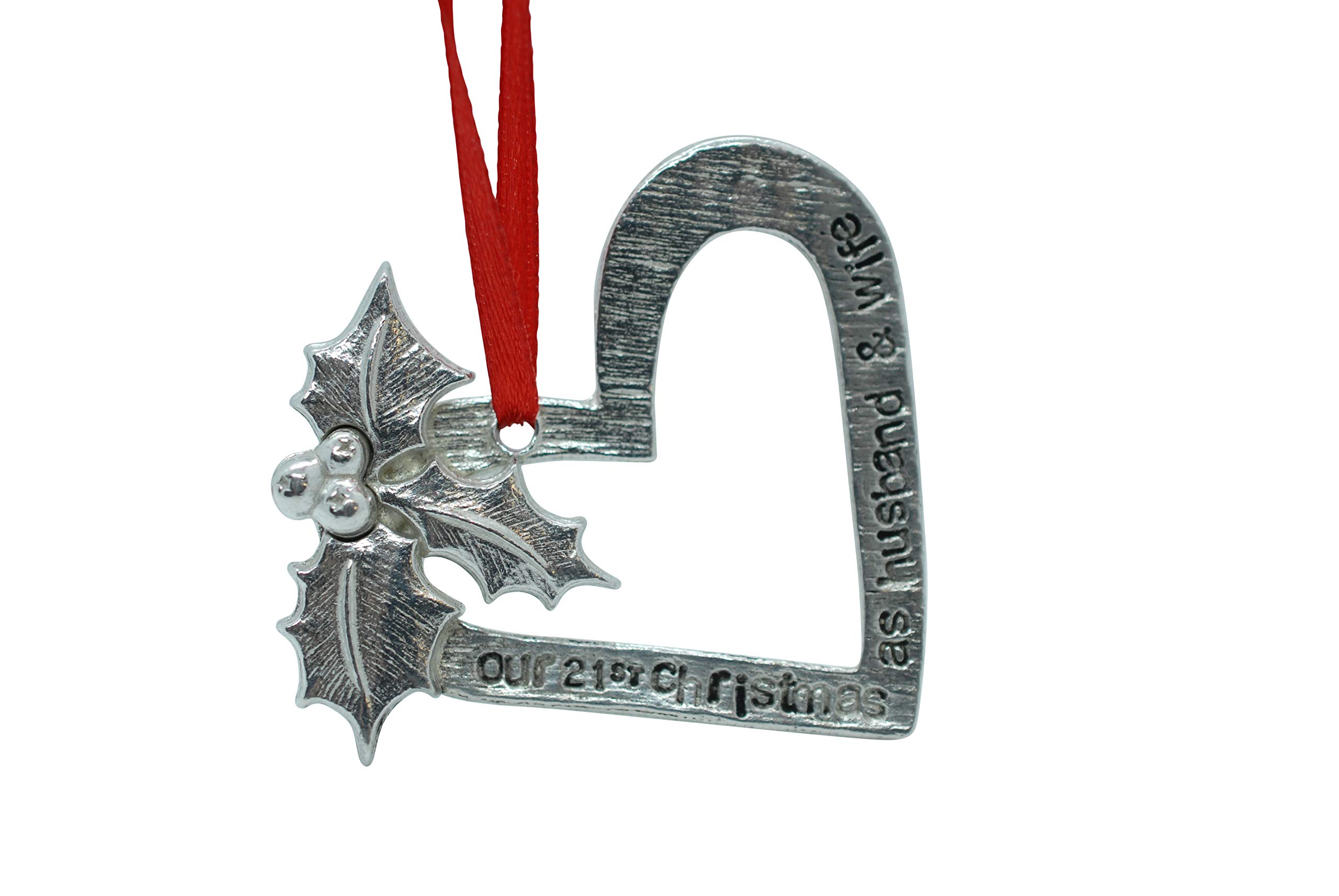 Pirantin Black Our 21St Christmas As Husband & Wife - 21 Year Wedding Anniversary Christmas Tree Decoration