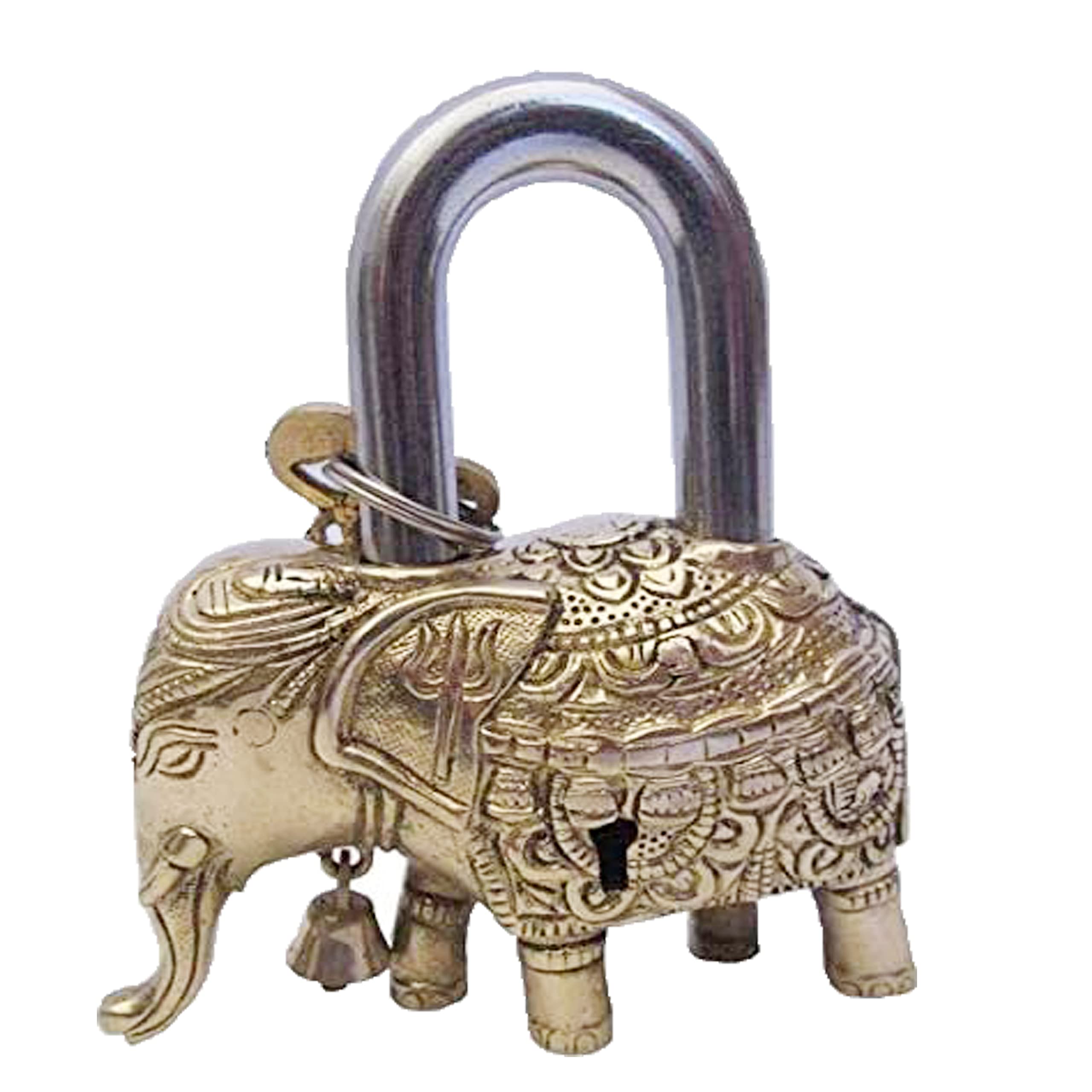 南京錠 真鍮 チャーム 南京錠 真鍮古美 アクセサリーパーツ 約15×8mm 【10個