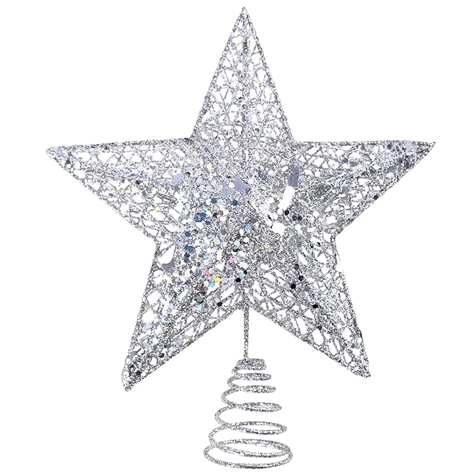 Buy Lytimes Star Christmas Tree Topper, 3D Glitter Star Ornament Metal