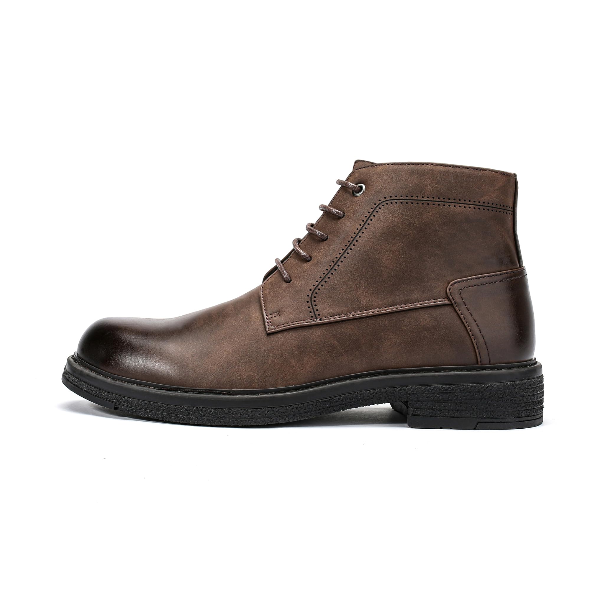 Allthemen Uomo Stivali Chelsea Casual Boots Punta Lacci Rotonda Moda Polacchine Anfibi Eleganti