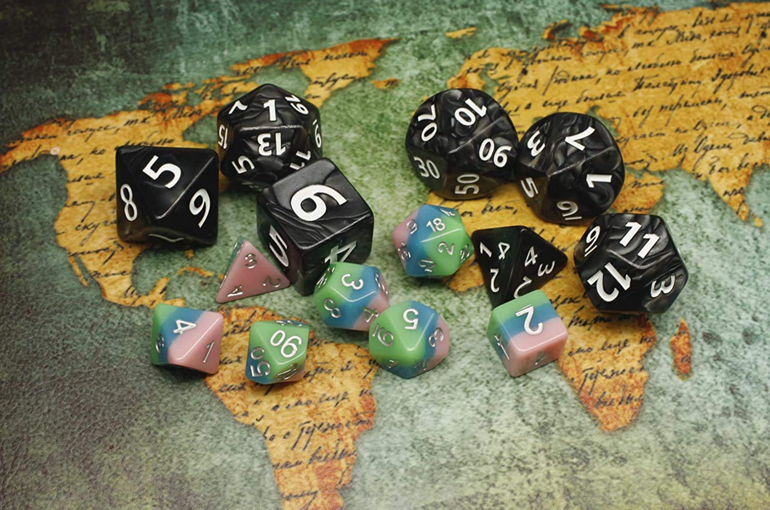 WeddHuis 7 Polyhedral Dice for Dungeons and Dragons, Pathfinder, DND, RPG, MTG, JDR Dice, Role Game, Dice Set WeddHuis 7 Polyhedral Dice for Dungeons and Dragons, Pathfinder, DND, RPG, MTG, JDR Dice, Role Game, Dice Set