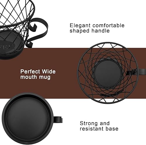Miniatura 3 de MFBJXC Cesta de almacenamiento de cápsulas de café, soporte de almacenamiento de cápsulas de café para organizador de tazas de 35 K, decoración de