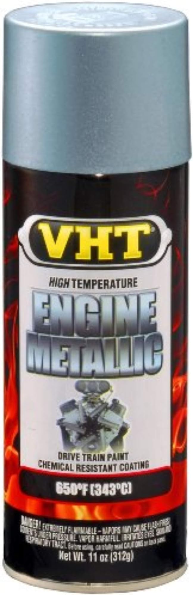 SP403 Engine Metallic High Heat Spray Paint โ Titanium Silver Blue โ 11 oz. Aerosol Can