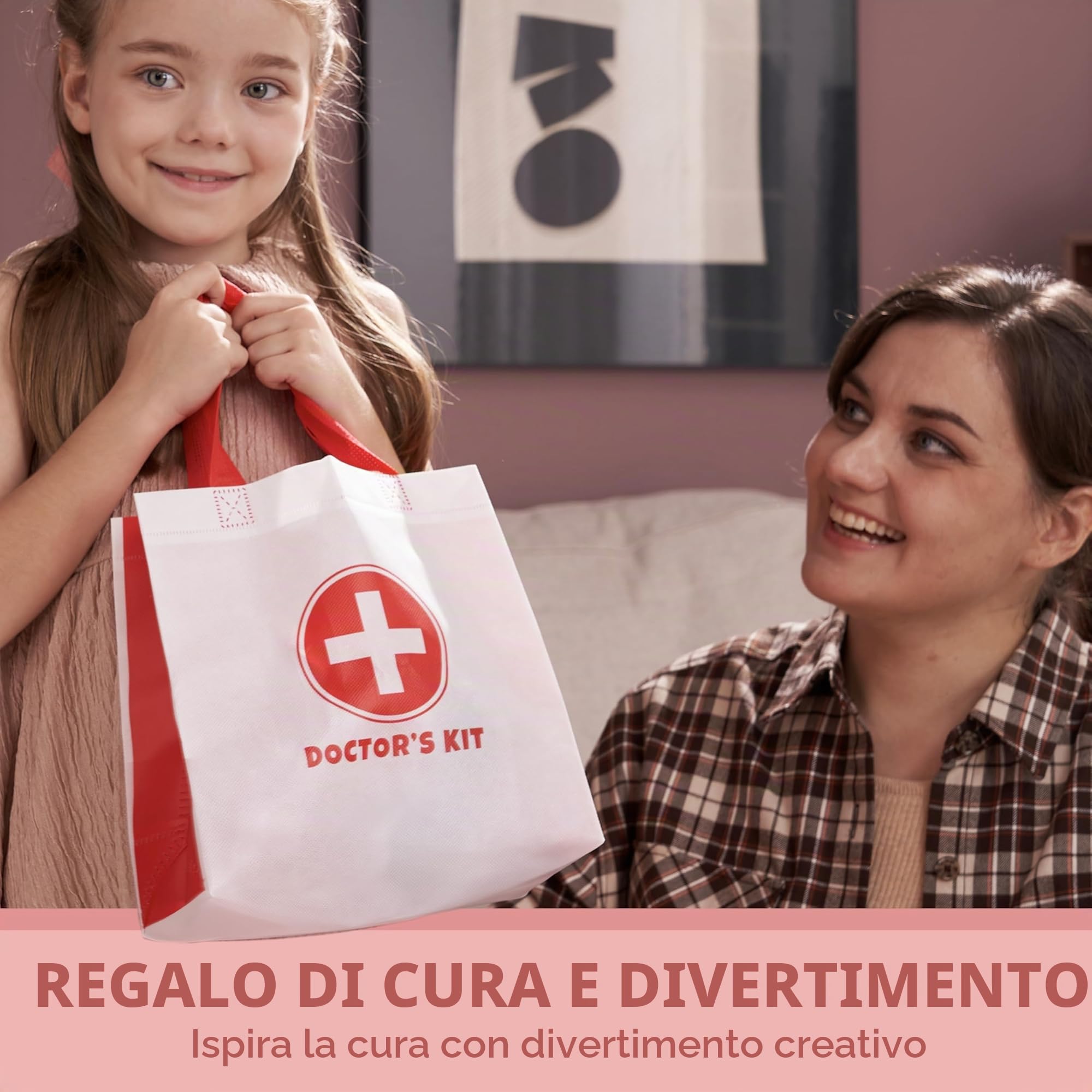 SYNCFUN Valigetta Dottore Bambini, Kit Veterinario di, Kit Dottoressa Bambina con Peluche Cane, Valigetta Dottoressa Bambina, Kit Dottore Bambino Adatto per 3 Anni +
