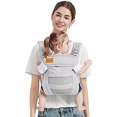 Baby Carrier Newborn to Toddler(7-30lbs), Toddler Carrier with Adjustable Shoulder Strap, Baby Holder Carrier with Breathable Mesh Fabric, Grey