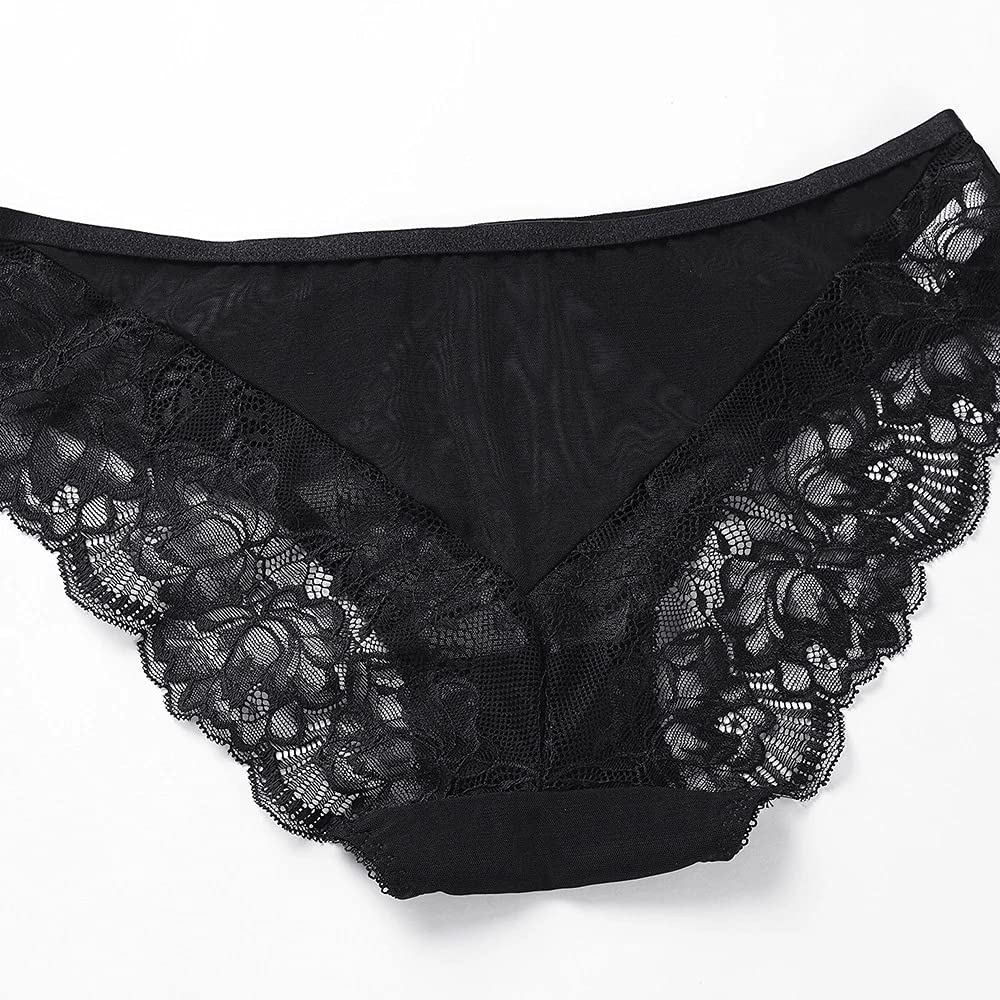 Conjunto de Sujetador y Bragas de Encaje Sexy para Mujer con patrón Floral Push Up Cup Underwire Strappy Underband Gather Bra Sets Lencería