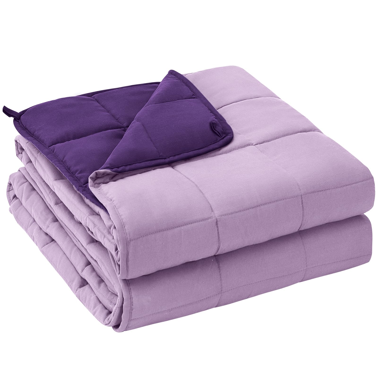 yescool Weighted Blanket for Adults 20 lbs 60 x 80 Purple Cooling Heavy Blanket for Sleeping Perfect for