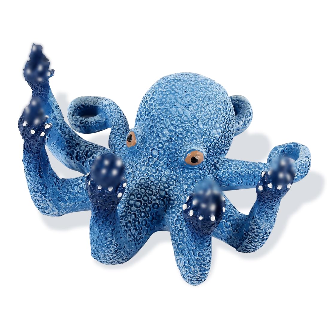 Voyyphixa Octopus Aquarium Decorations Glow Fish Tank Decorations Aquarium Accessories for All Kinds of Fish and Aquatic Pets Resin Decorative Octopus Sculpture Garden Decor Ornaments (Blue Octopus)