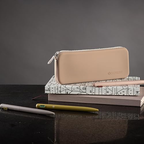 Miniatura 5 de DIVERSEBEE Estuche de silicona suave, estuche estético para lápices con cremallera, bonita bolsa para bolígrafos para la escuela, suministros y