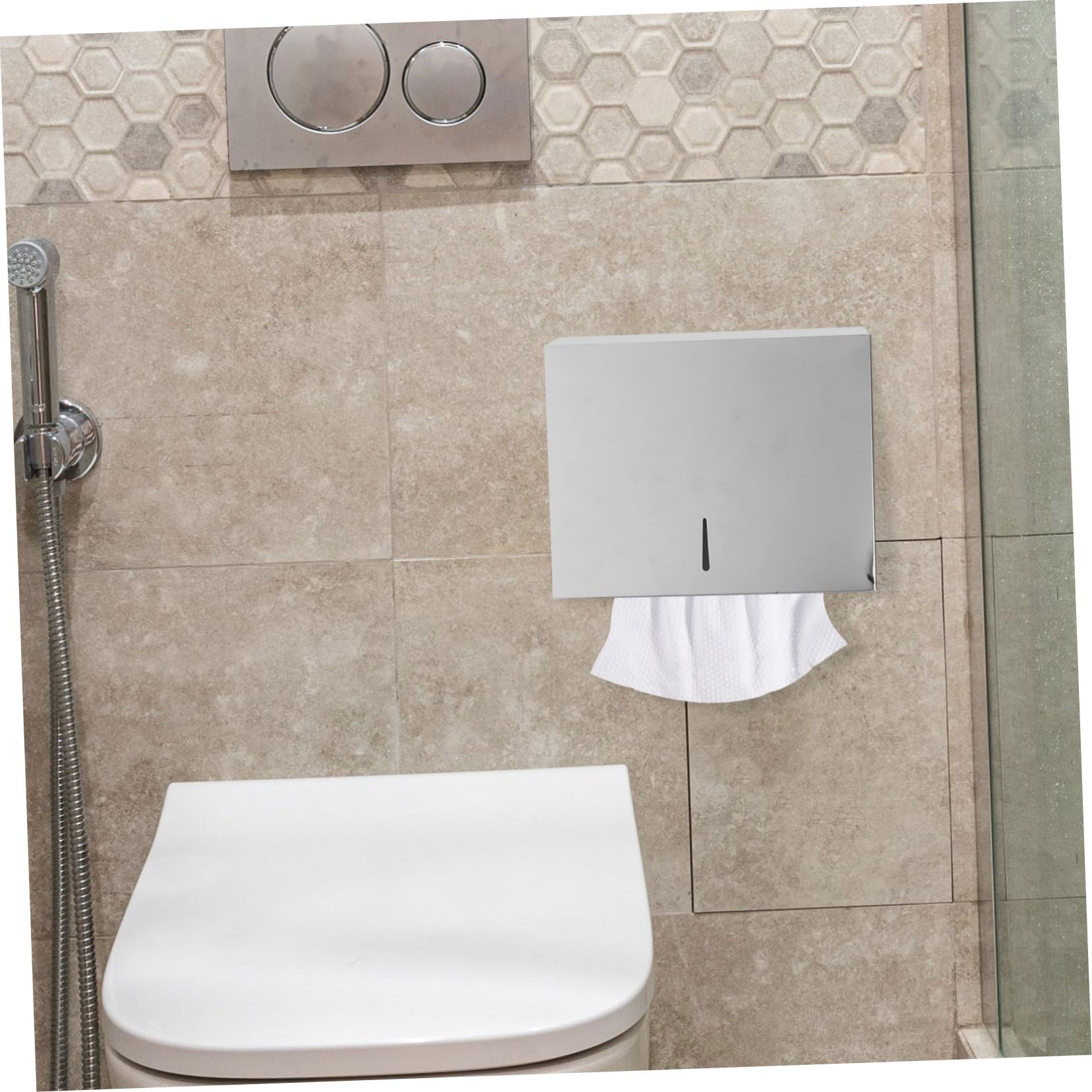 PartyKindom Dispensador De Toallas De Papel Montaje Pared Soporte De Inoxidable para Baños Públicos y Hospitales Diseño Duradero y Fácil Instalación