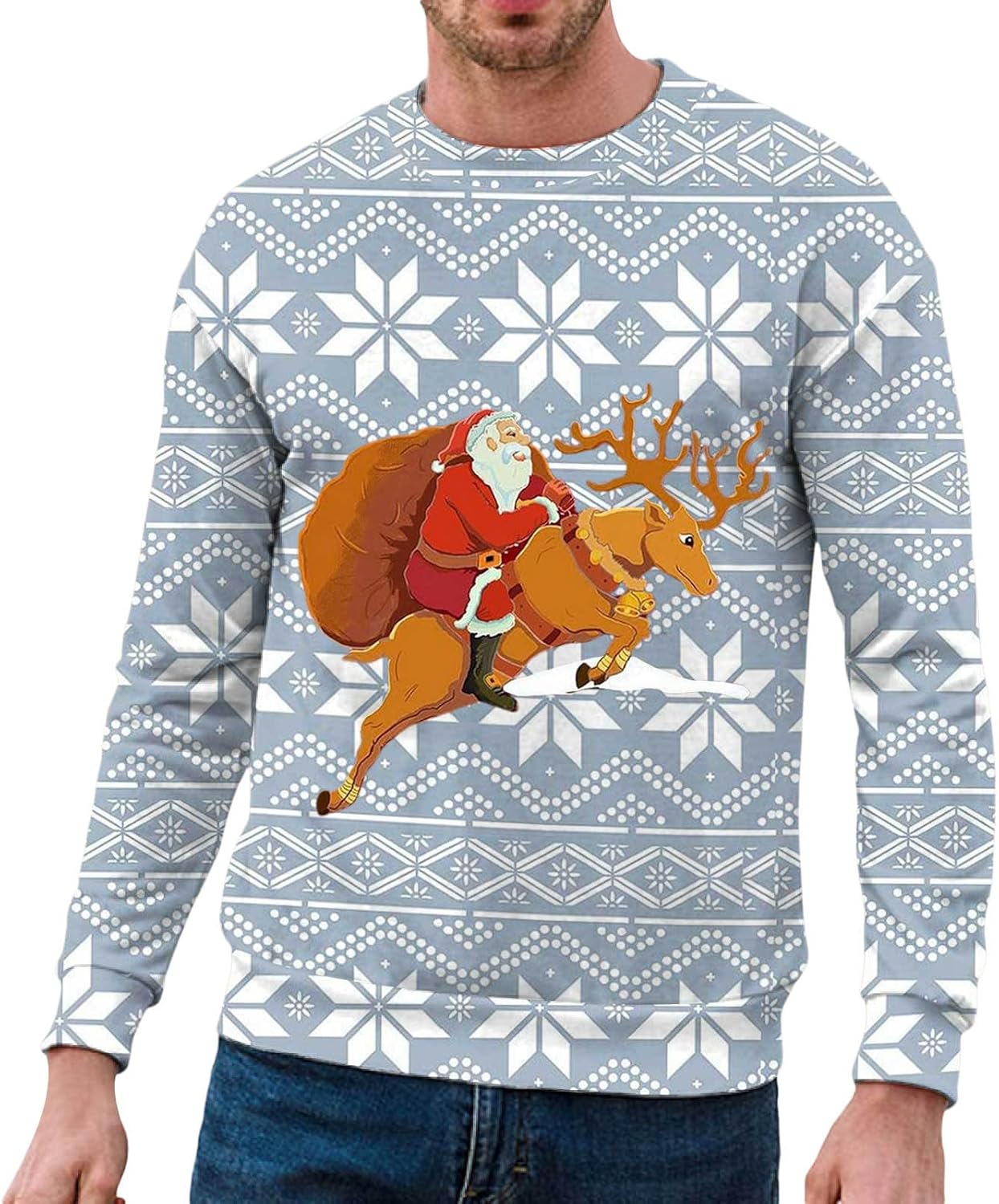 Générique Pull Moche De Noel Homme - T Shirt 3D Imprimé Drole