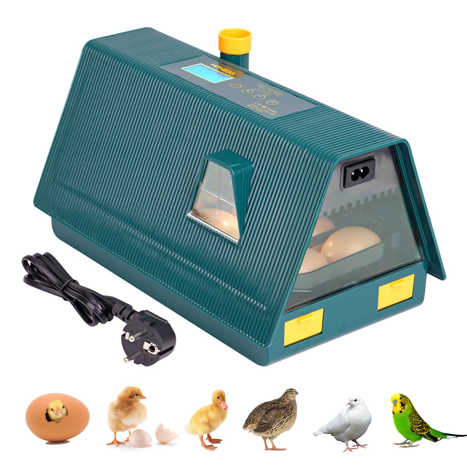 10-20 uova incubatore, incubatori per uova da cova, paletta automatica con regolazione della temperatura Uova-mandler incubatori intelligenti di pollo per pollame schiudere pollo quaglia