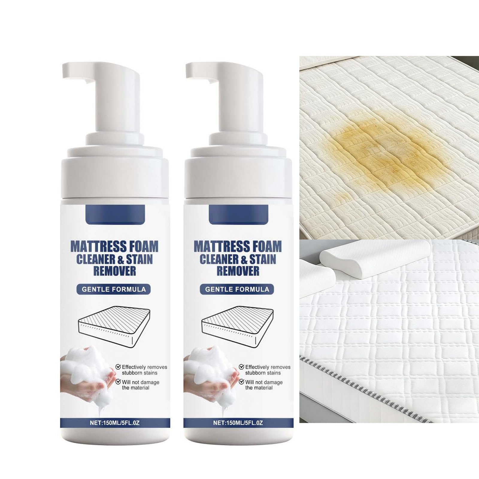 No-Rinse Matratzenschaumreiniger & Fleckenentferner (2PCS)