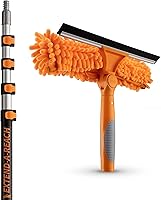 Vista 8 de Kit de lavado de ventanas de 4 a 12 pies con poste de extensión (alcance de más de 20 pies), herramienta de limpieza de ventanas y escobilla