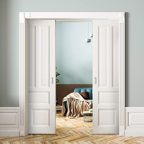 Miniatura 6 de Ravinte Paquete de 4 manijas de níquel cepillado para puerta corrediza de armario, tiradores empotrados plateados de 4.72 pulgadas de longitud