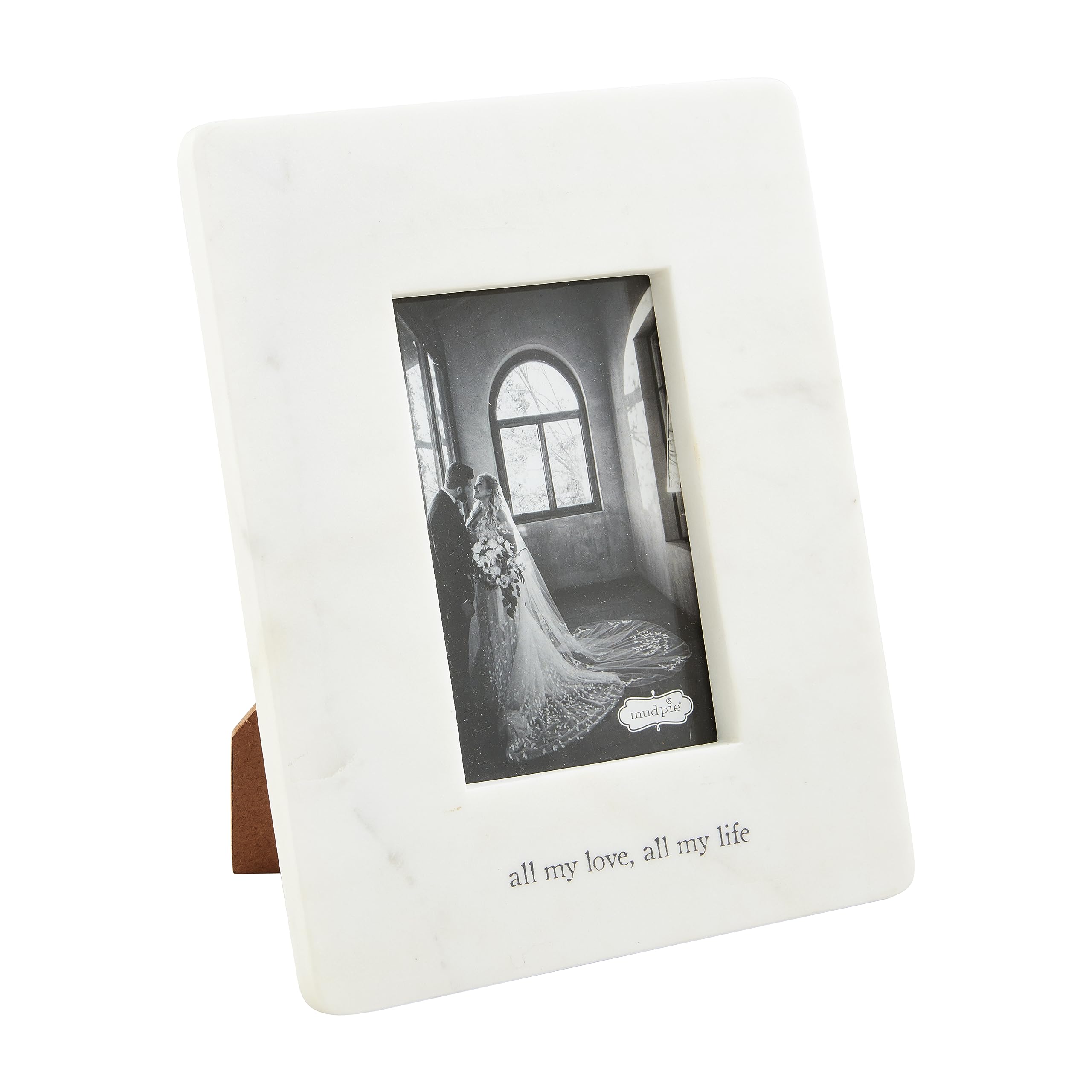Mud Pie Marble Wedding Frame; 7 1/2" X 9 1/2"