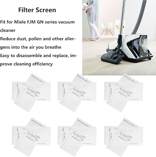 Miniatura 2 de Paquete de 10 bolsas de limpieza de aire, bolsas para aspiradora AirClean, kit de pantalla de filtro de fibra accesorios para aspiradora, repuesto