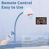 Vista 5 de Electronic Basketball Scoreboard with Buzzer, Digital Scoreboard with Remote,Portable Score Keeper Battery Powered Score Board for Sports