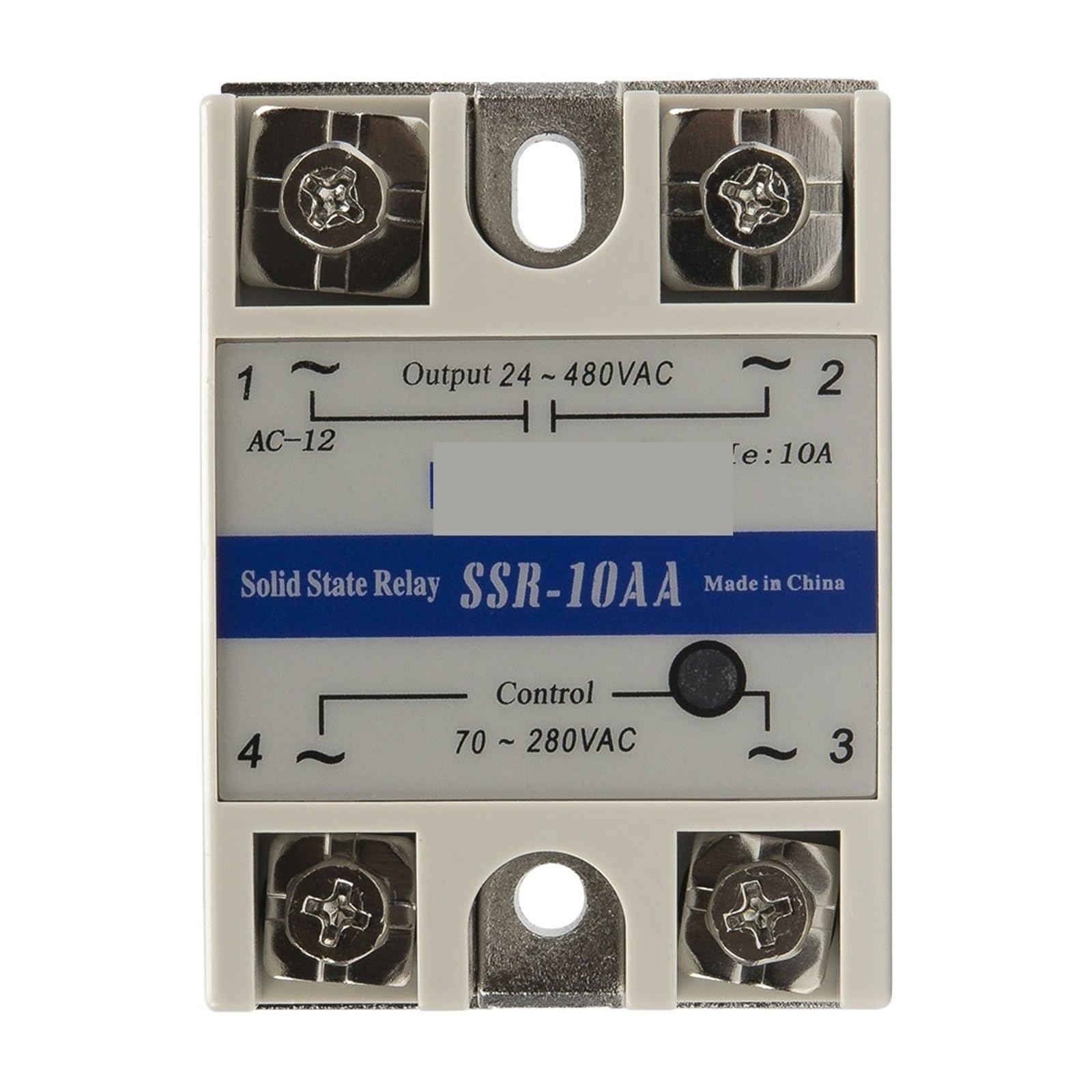 OSHZIKJII SSR-10AA SSR-25AA SSR-40AA SSR-60AA SSR-80AA SSR-100AA AC to AC 10A 25A 40A 60A 80A 100A 480V relay(SSR-80AA)