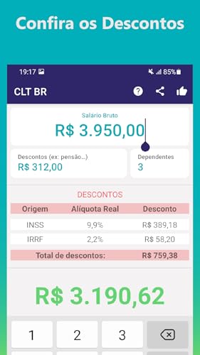 CLT BR: Calculadora Salário Líquido
